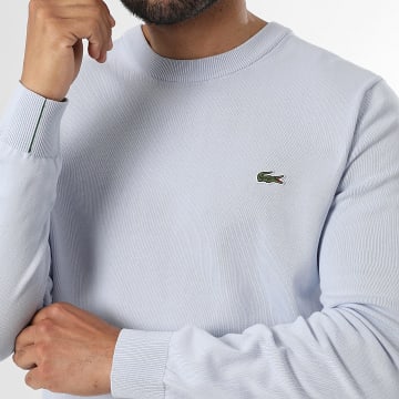 Lacoste - Pull Logo Brodé Crocodile Regular Fit Bleu Ciel