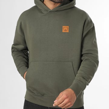Teddy Yacht Club - Sweat Capuche Relaxed Brown Box Vert Kaki