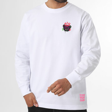 Teddy Yacht Club - Tee Shirt Manches Longues Small Vision Blanc