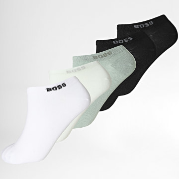 BOSS - Lot De 5 Paires De Chaussettes Uni 50493197 Noir Blanc Vert