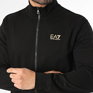 EA7 Emporio Armani - Chaqueta con cremallera 8NPM31-PJVRZ Negro Dorado
