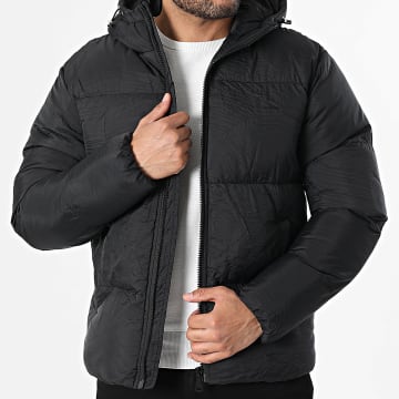 Frilivin - Plumífero con capucha texturada Y53 Negro