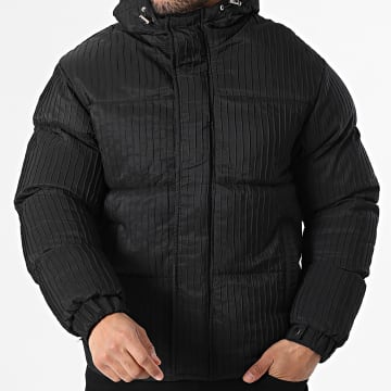 Frilivin - Plumífero con capucha texturada T76 Negro