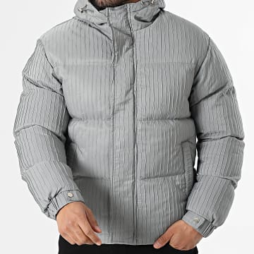 Frilivin - Plumífero con capucha texturizado T76 Gris