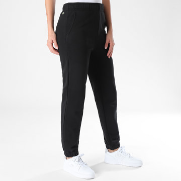 Lacoste - Pantalon Jogging Femme Logo Brodé Crocodile Noir
