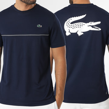 Lacoste - Tee Shirt Big Logo Crocodile Regular Fit Bleu Marine