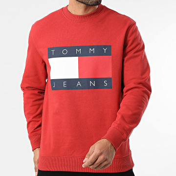 Tommy Jeans - Sweat Crewneck Big Flag 2643 Rouge