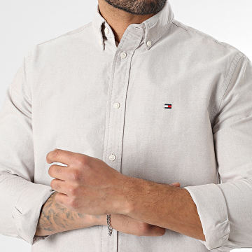 Tommy Hilfiger - Camisa de Manga Larga Solid Heritage Oxford 5774 Beige