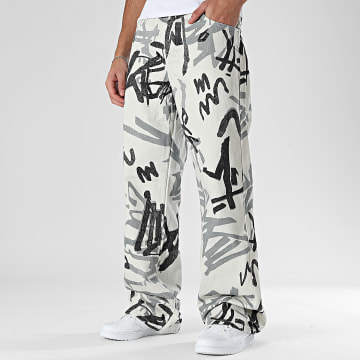 2Y Premium - Jean Baggy Fit 240 Beige Gris Noir