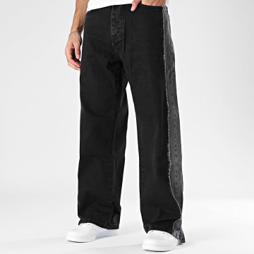 2Y Premium - Jean A Bandes Baggy Fit 190 Noir Gris