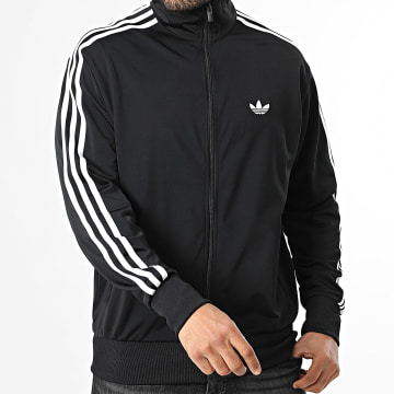 Adidas Originals - Chaqueta con cremallera a bandas Firebird KD8312 Negro Blanco