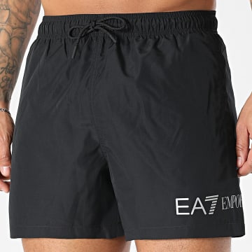 EA7 Emporio Armani - Pantalón Corto De Baño 7M002000-AF13049 Negro Plateado