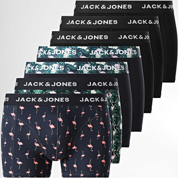 Jack And Jones - Set van 7 Boxers Flamingo Flower Zwart Marine Blauw Groen