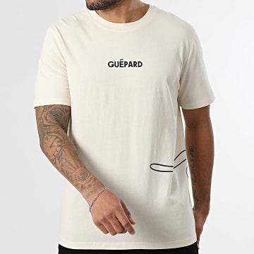Jimmy Vienot - Camiseta Oversize Grande Guepardo Beige Negro