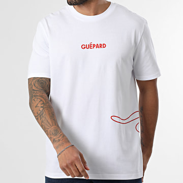 Jimmy Vienot - Camiseta Oversize Grande Guepard Blanco Rojo