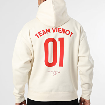 Jimmy Vienot - Sudadera con Capucha Relaxed 01 Beige Roja