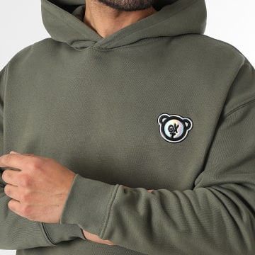 Teddy Yacht Club - Sweat Capuche Relaxed Holo Andrew Vert Kaki