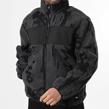 Vans - Giacca Sherpa Zippata 0PB5 Grigio Antracite Nero