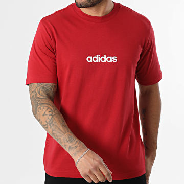 Adidas Sportswear - Tee Shirt Linear KC0881 Rouge Blanc