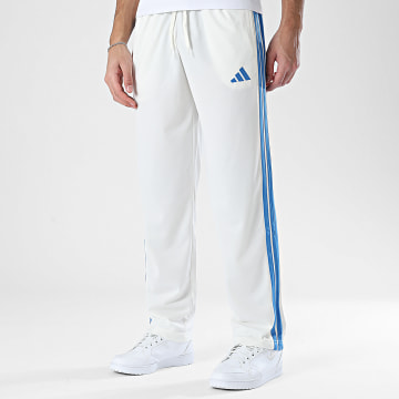 Adidas Sportswear - Pantalon Jogging A Bandes 3 Stripes Trefoil KC1376 Beige Bleu