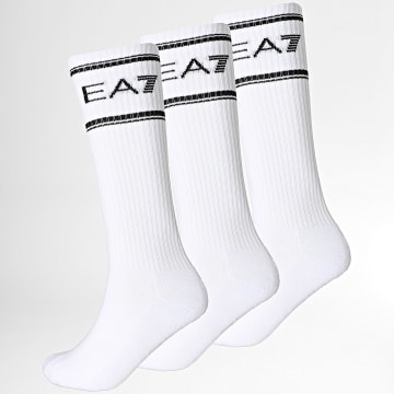 EA7 Emporio Armani - Lot De 3 Paires De Chaussettes 7X000381-AF18572 Blanc Noir