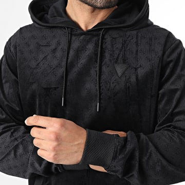 Guess - Hoodie Van Fluweel Z6RQ00-KD612 Zwart