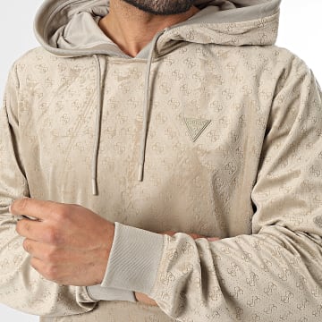 Guess - Sweat Capuche En Velours Z6RQ00-KD612 Beige