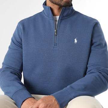 Polo Ralph Lauren - Sweat Col Zippé Original Player Bleu Marine