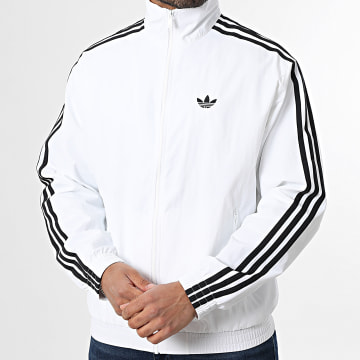 Adidas Originals - Chaqueta Zippée A Bandas Firebird KE1676 Blanco Negro