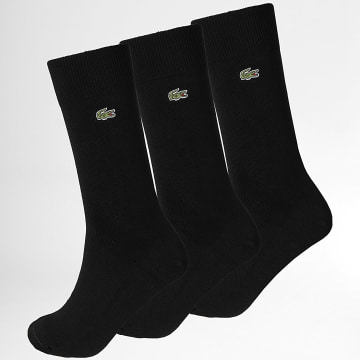 Lacoste - Pack aus 3 Paar Socken Mit Gesticktem Krokodil Schwarz