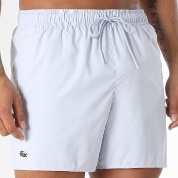 Lacoste - Badehose Gesticktes Krokodil Logo Hellblau