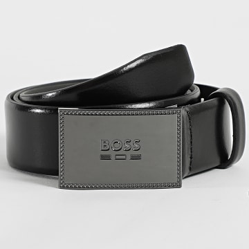 BOSS - Cinturón Jinko 50553275 Negro Plateado