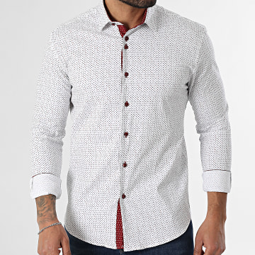Classic Series - Camicia Maniche Lunghe 111 Bianco Bordeaux Blu Navy