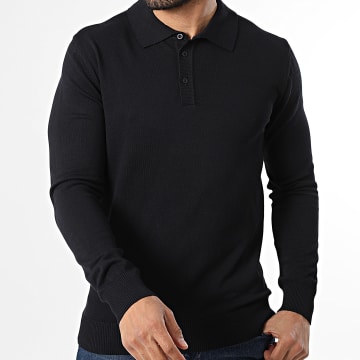 Classic Series - Jersey de cuello abotonado 004 Azul Marino Oscuro