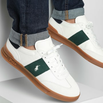 Polo Ralph Lauren - Zapatillas Heritage Aera Blanco Verde Marino