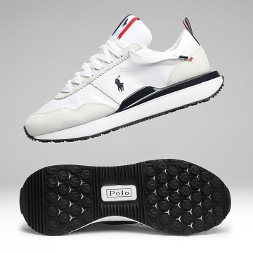 Polo Ralph Lauren - Sapatilhas Train 89 Branco Marinho Vermelho