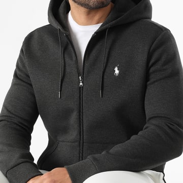 Polo Ralph Lauren - Sweat Zippé Capuche Original Player Gris Anthracite