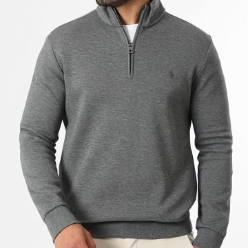 Polo Ralph Lauren - Sudadera con cuello de cremallera Original Player en gris antracita jaspeado