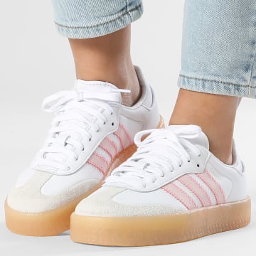 Adidas Originals - Baskets Femme Sambae W IH4026 Footwear White Sandy Pink Mel Semi Flash Red