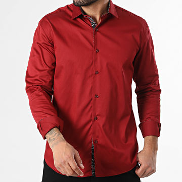 Classic Series - Camisa de manga larga 113 Burdeos