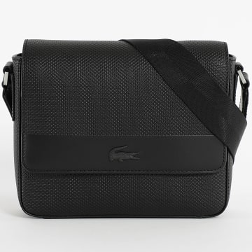 Lacoste - Sacoche Cuir Messenger Noir