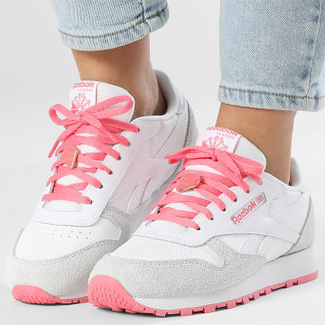 Reebok - Sneakers Donna Classic Leather 100242984 Bianco Moon Rosa