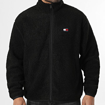 Tommy Jeans - Veste Sherpa Zippée Badge 2345 Noir