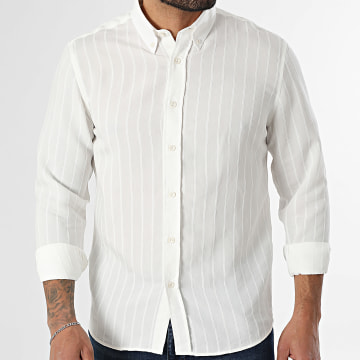 Classic Series - Camisa manga larga texturada 705 Blanco