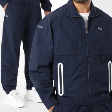 Lacoste - Ensemble De Survêtement X Novak Djokovic Logo Crocodile Bleu Marine