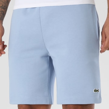 Lacoste - Short Jogging Logo Brodé Crocodile Bleu Clair