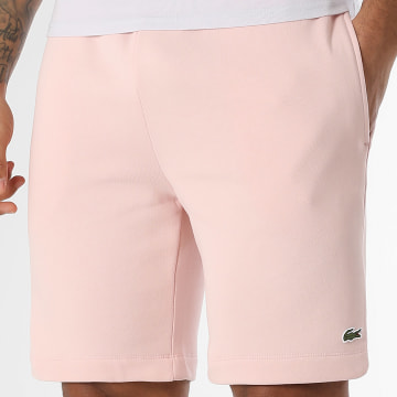 Lacoste - Short Jogging Logo Brodé Crocodile Rose