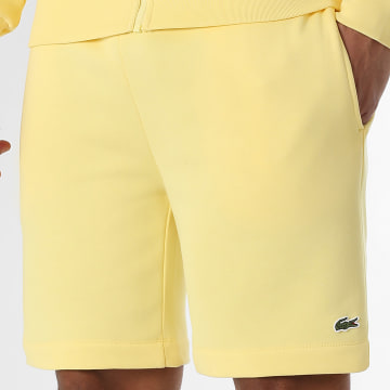 Lacoste - Short Jogging Logo Brodé Crocodile Jaune