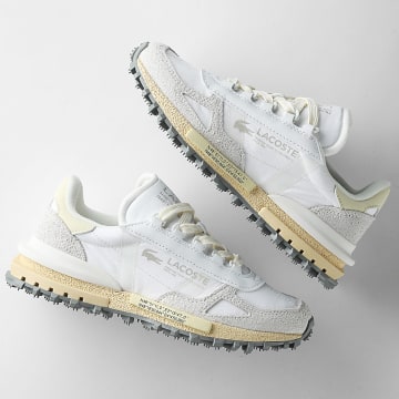 Lacoste - Zapatillas Mujer Elite Active 225 Blanco Claro Amarillo