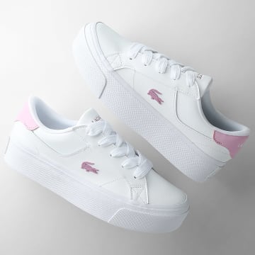 Lacoste - Zapatillas Mujer Ziane Platform 126 Blanco Rosa Claro